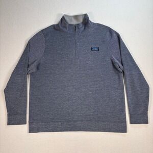 L.L. Bean Comfort Stretch Piqué 1/4 Zip Men's L Gray Traditional Fit Pullover